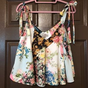 ASOS floral tie strap tank